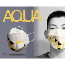 AQUA D2立體印花雙鋼印水口罩十入(幾何)
